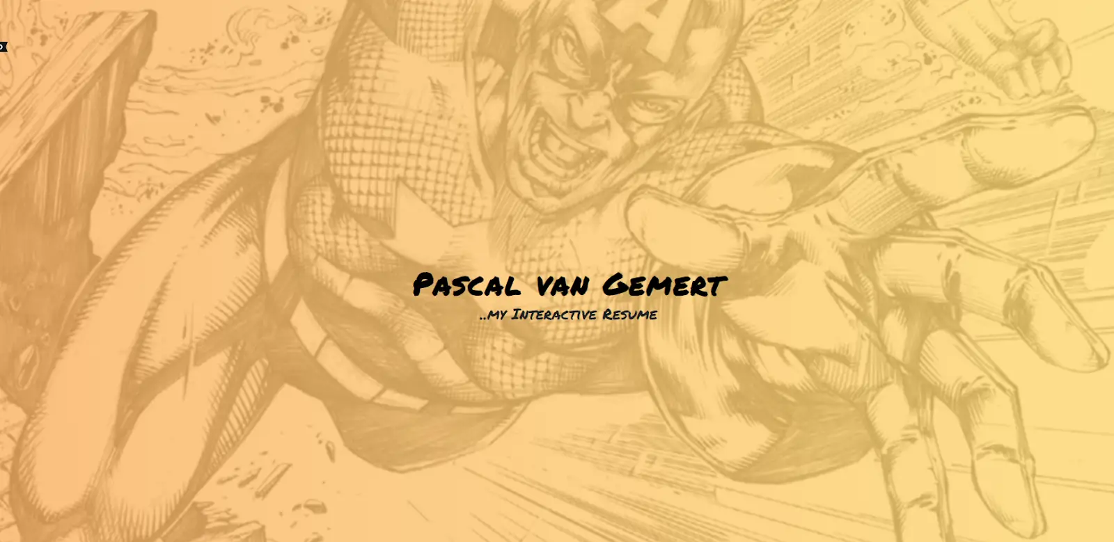 Pascal van Gemert's website as front end developer portfolio example