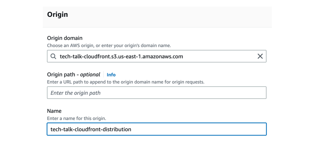 Создание дистрибуции CloudFront