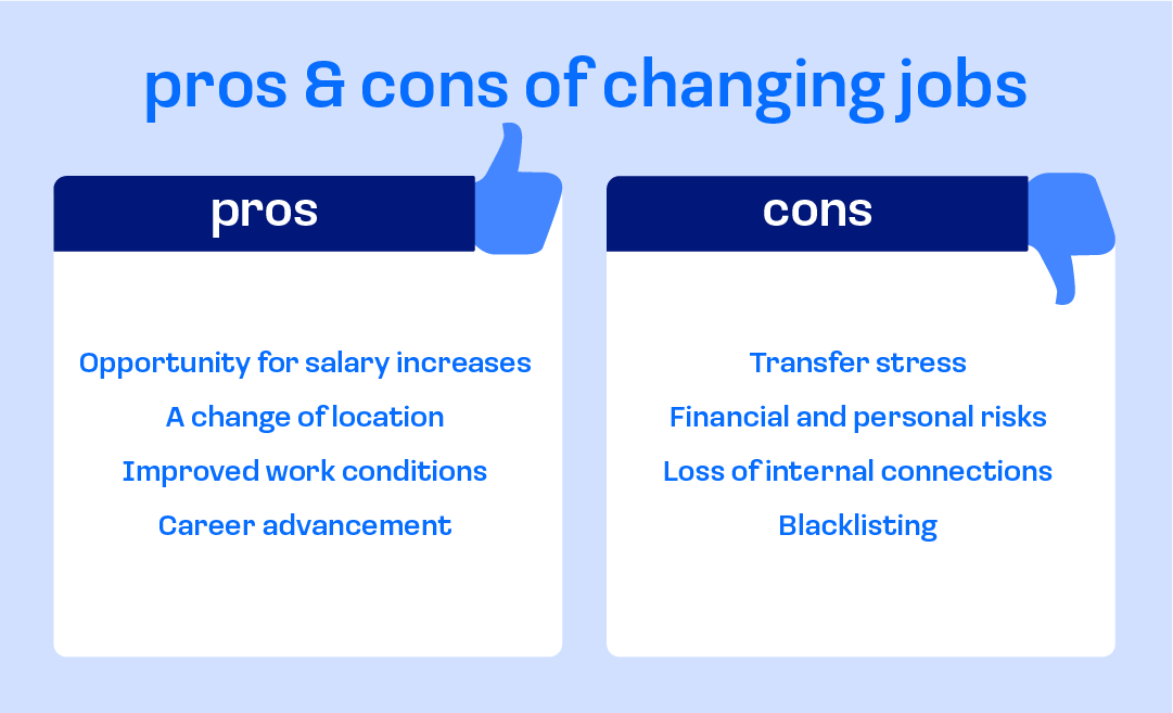 Pros and cons of changing jobs