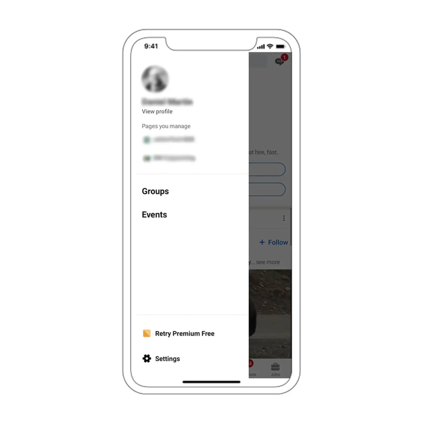 how to hide a LinkedIn profile: mobile settings