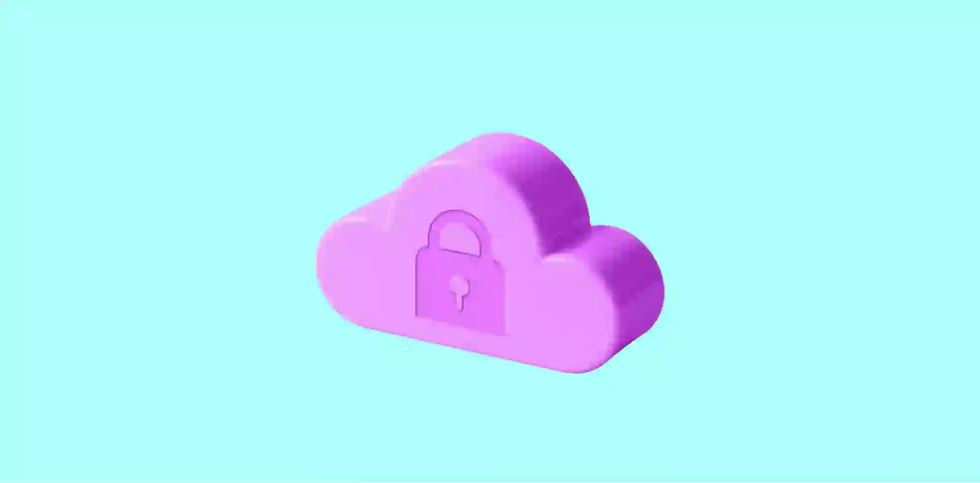cloud with a painted padlock