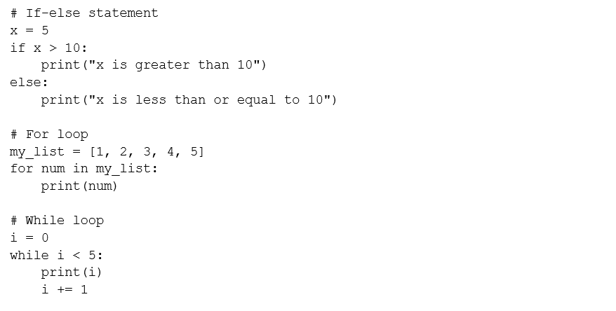 Using control structures