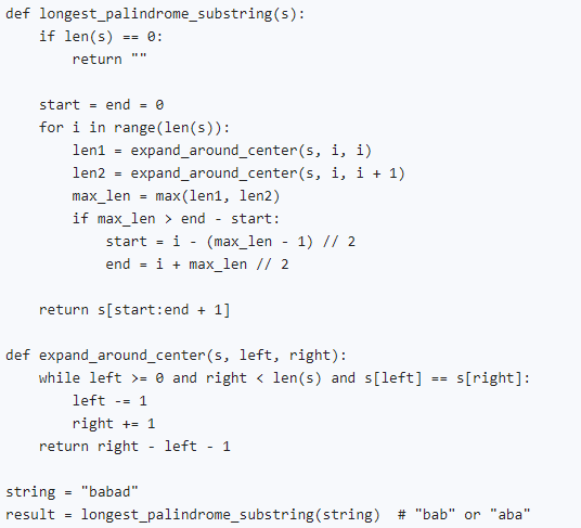 How would you find the longest palindrome substring in a string