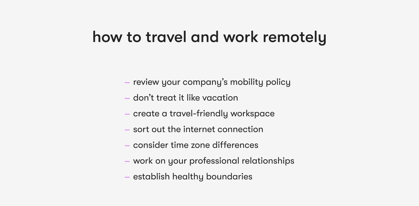 7 smart tips how to travel and work remotely