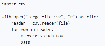 How to read a large CSV file in Python