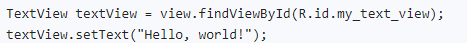 findViewById() method