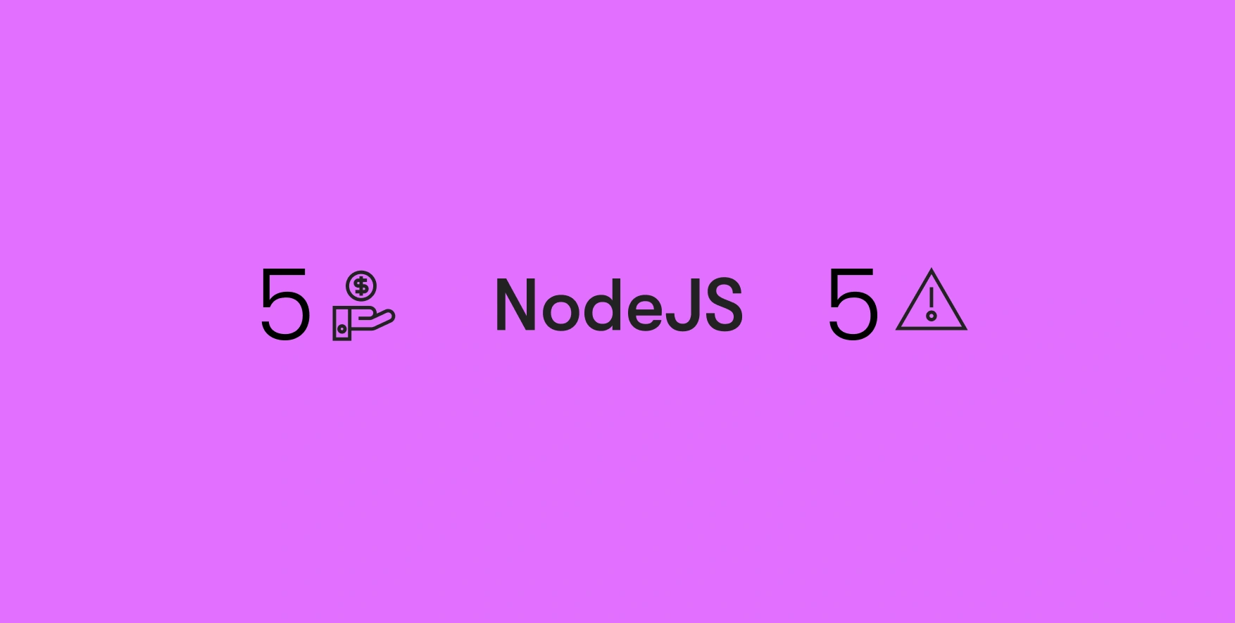 NodeJS on purple background