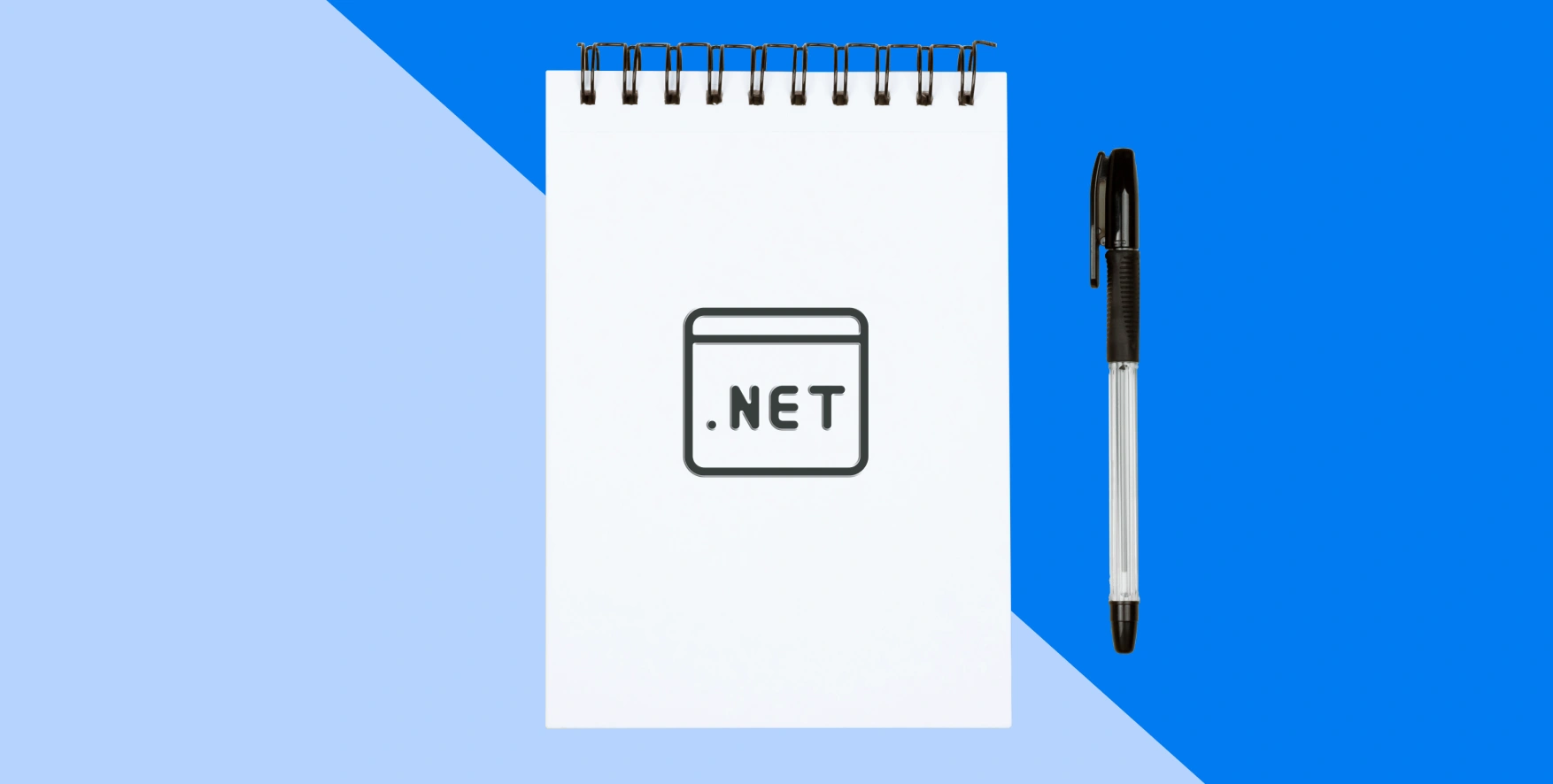 .NET written on a piece of notepad