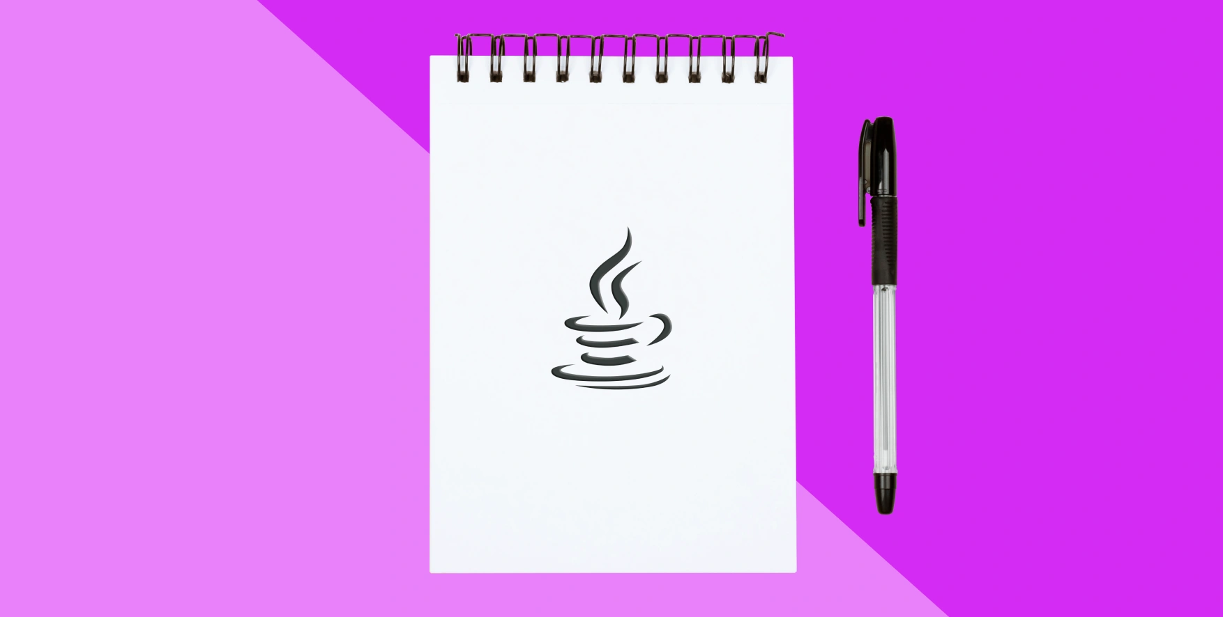 Java icon on a piece of notepad