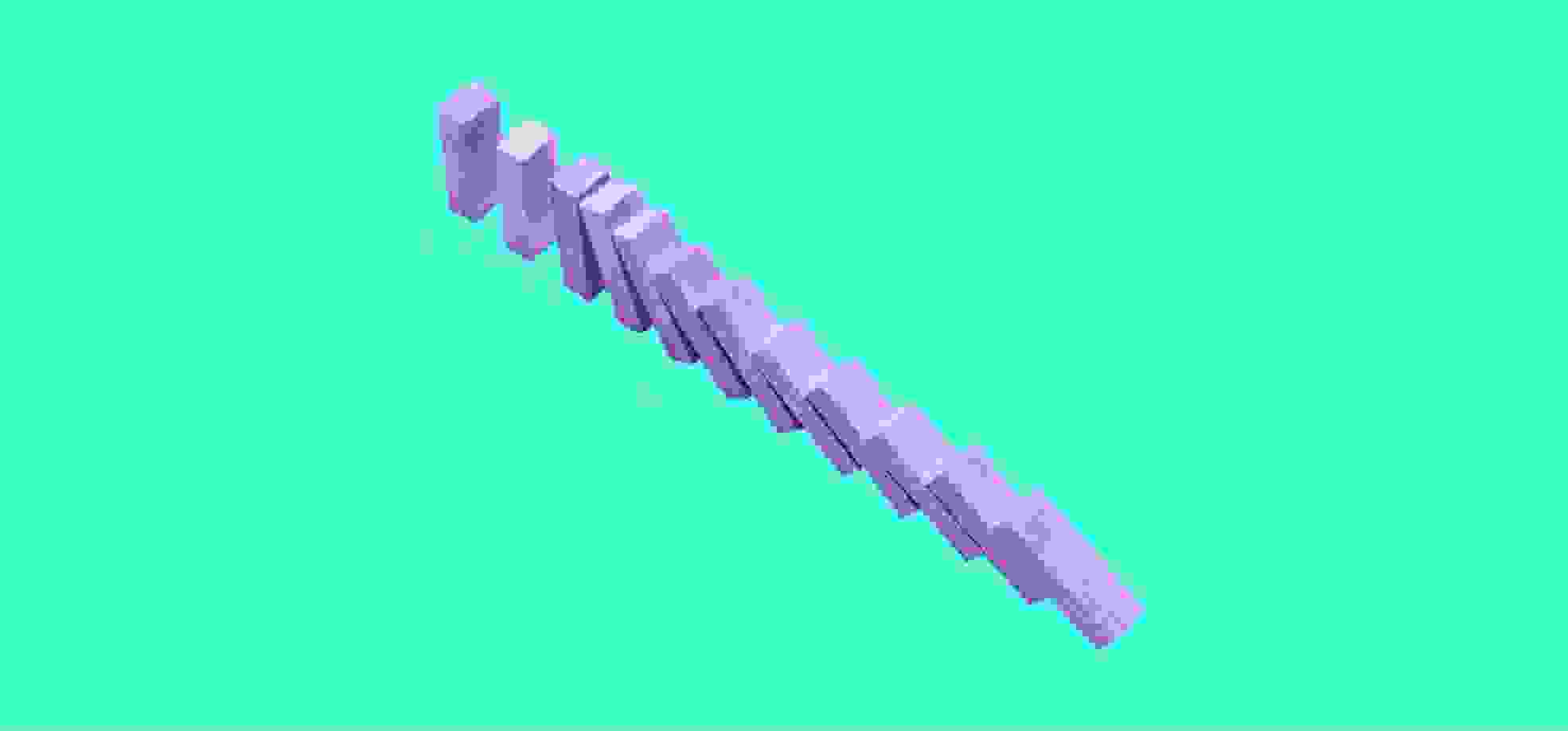 blue domino effect illustration on a purple background