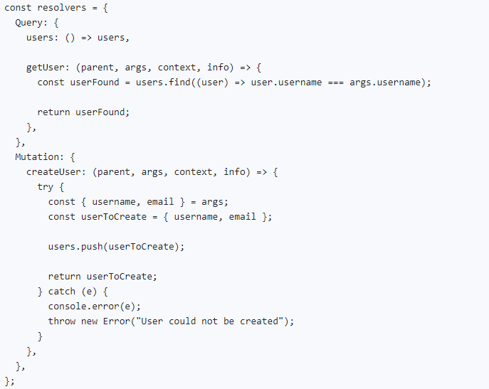 GraphQL API with Apollo Server code example 5