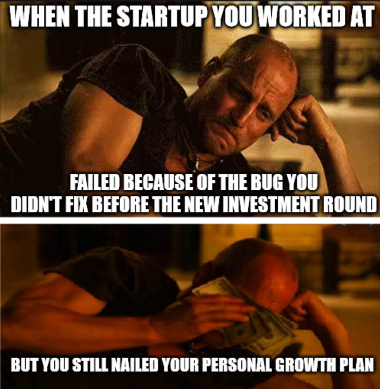 When the startup you worked at failed