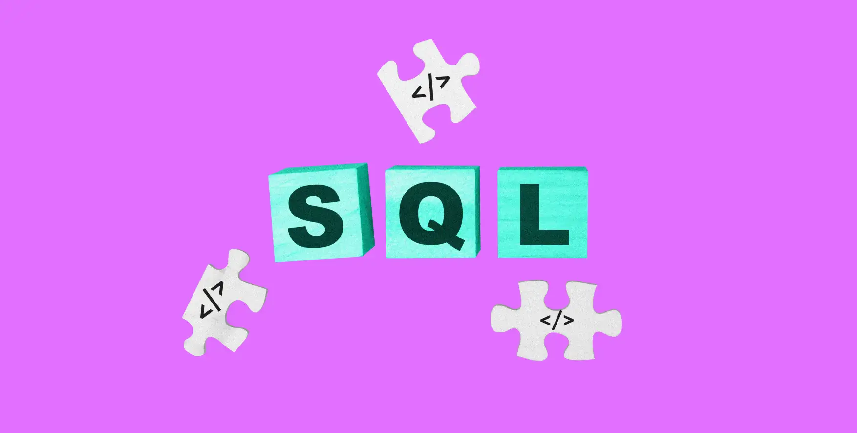 cubes with letters SQL