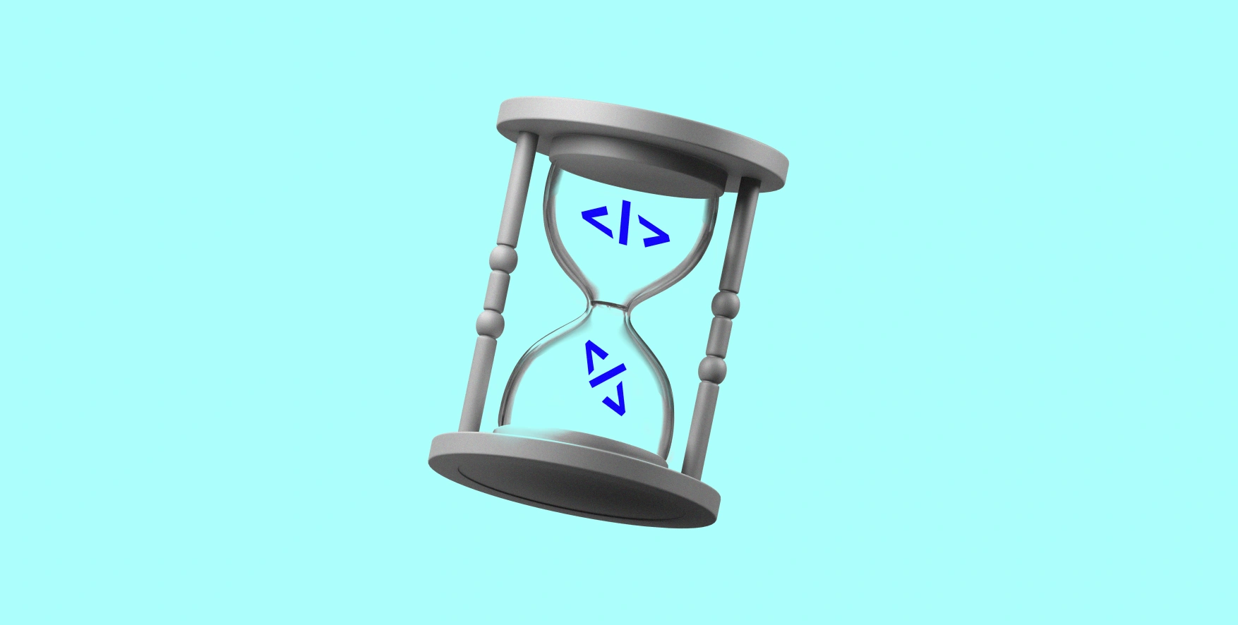hourglass with development tag symbols inside