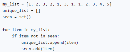 How would you remove duplicate elements from a list while preserving the order