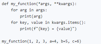 Example of *args and **kwargs usage in Python