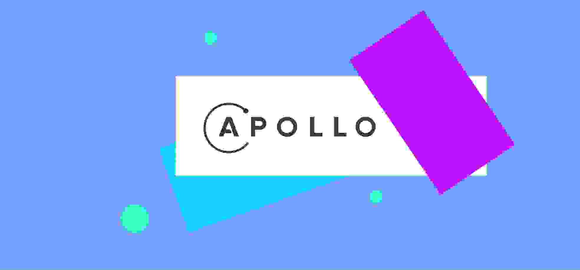 Apollo logo on a blue background