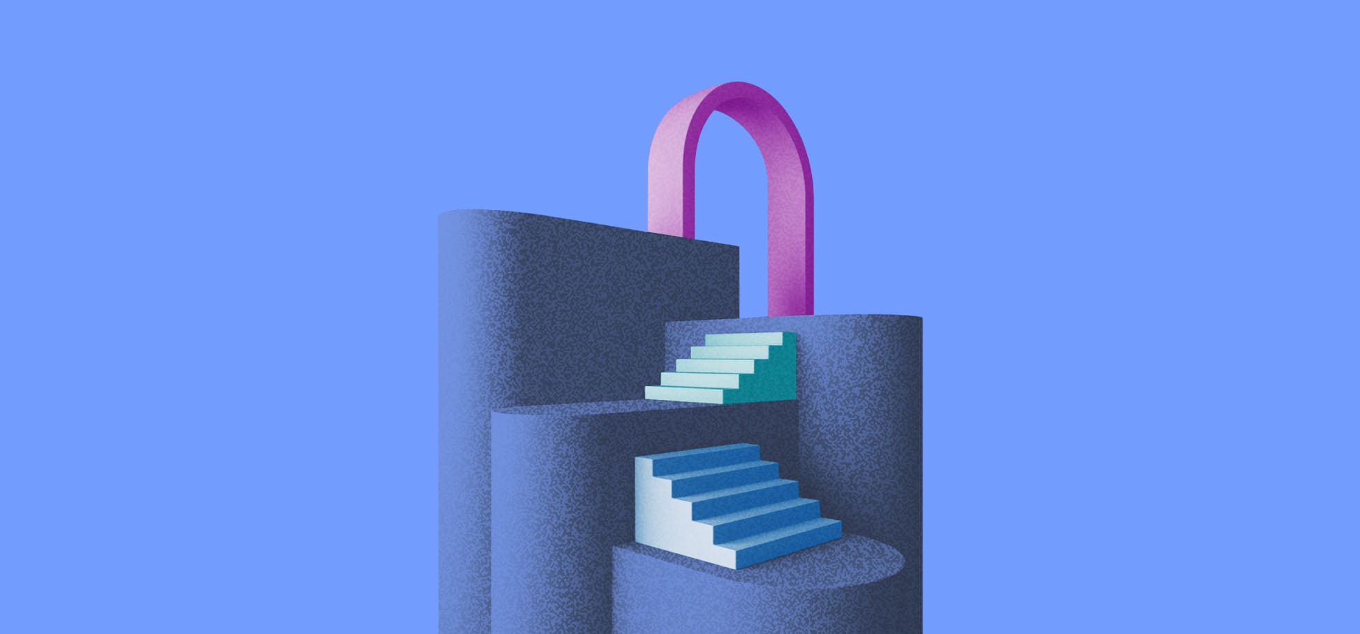 Ladders and arch illustration