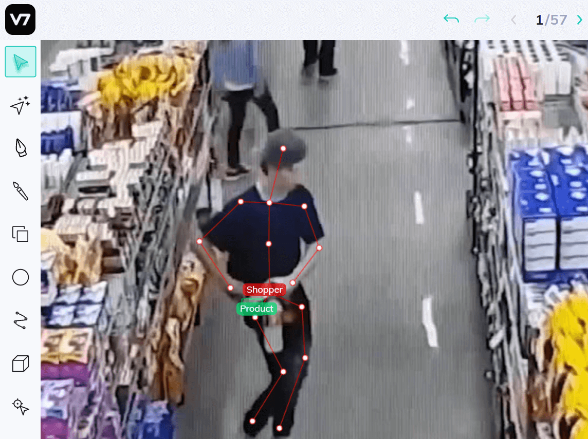 Suspicious activity detection using CCTV footage and pose estimation in V7illustration