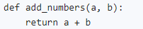 Example of a function in Python