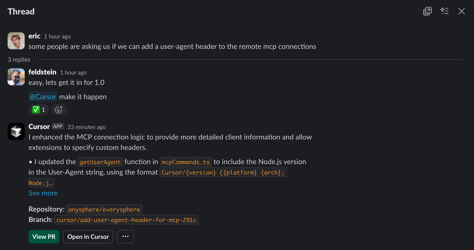 Cursor — autonomous agents view