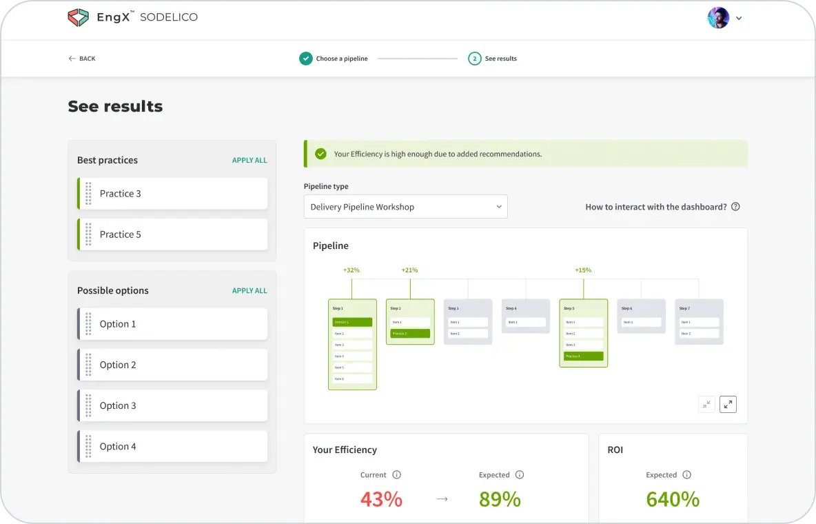 Sodelico, delivery pipeline optimizer — interface model