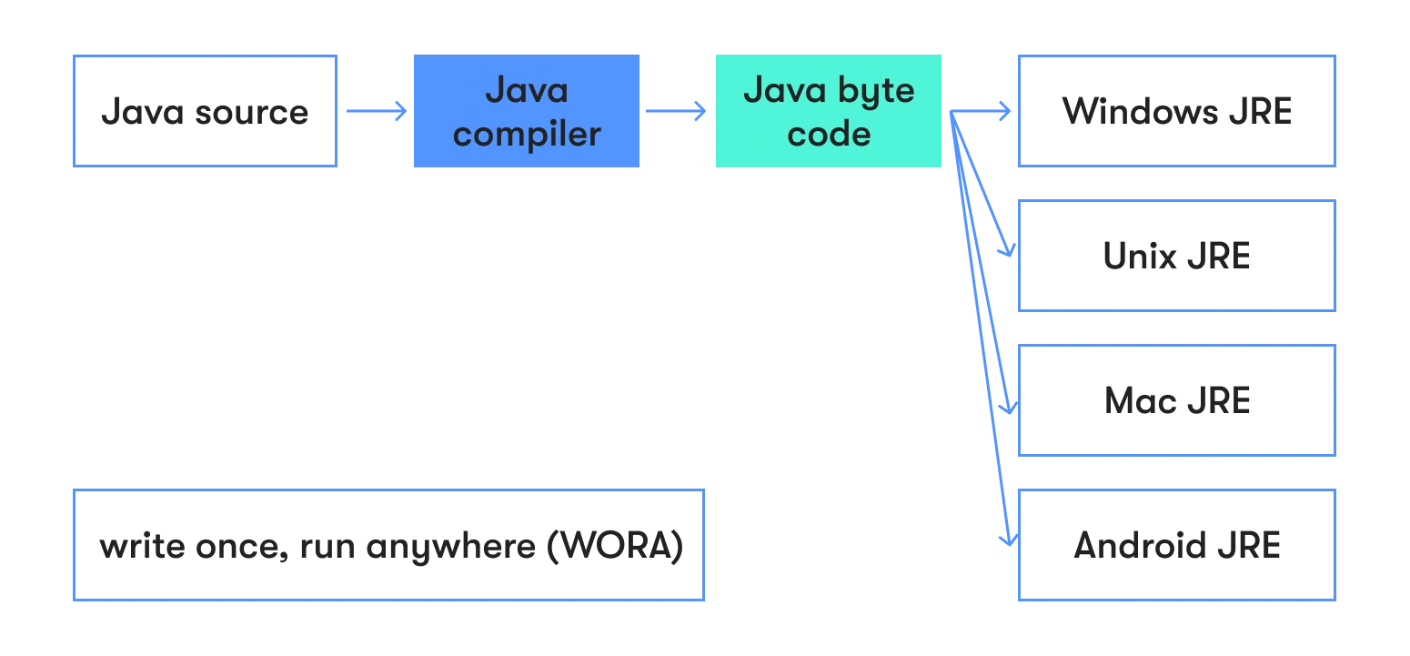 Java WORA concept visualized