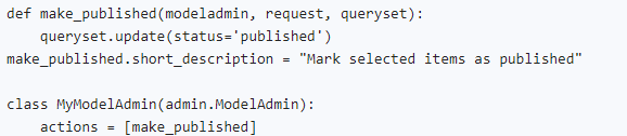 custom Django admin action