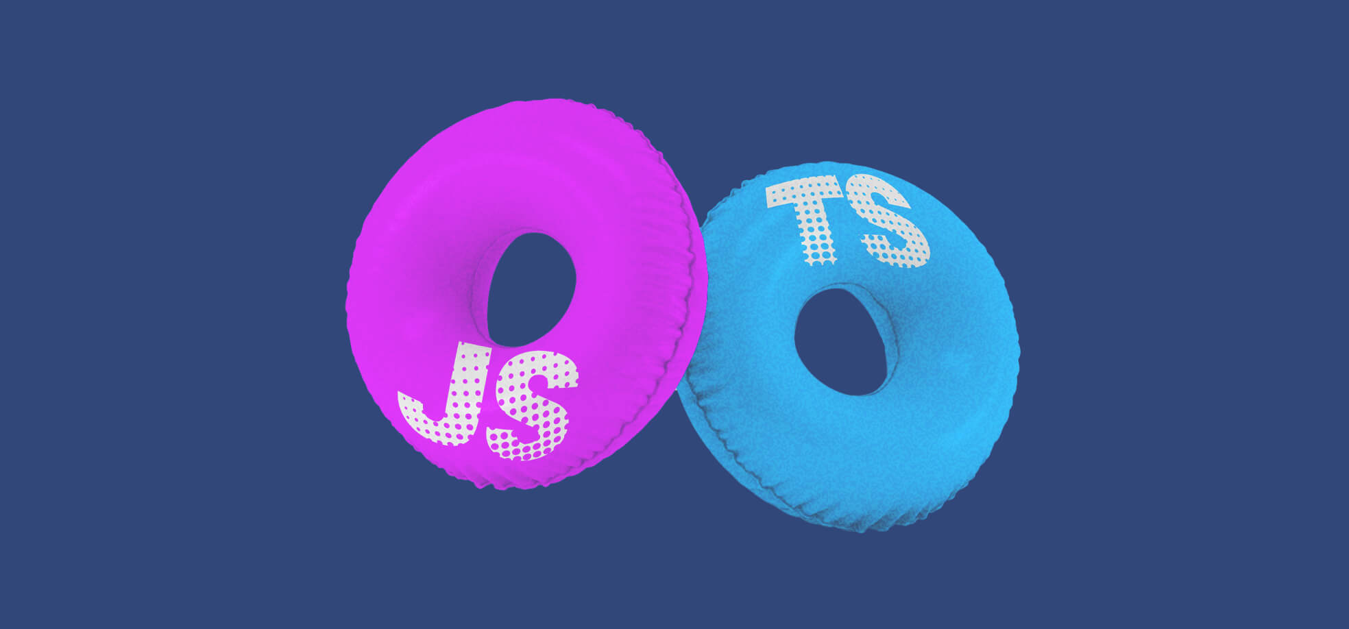  TypeScript vs JavaScript: donut shaped cushion illustrations