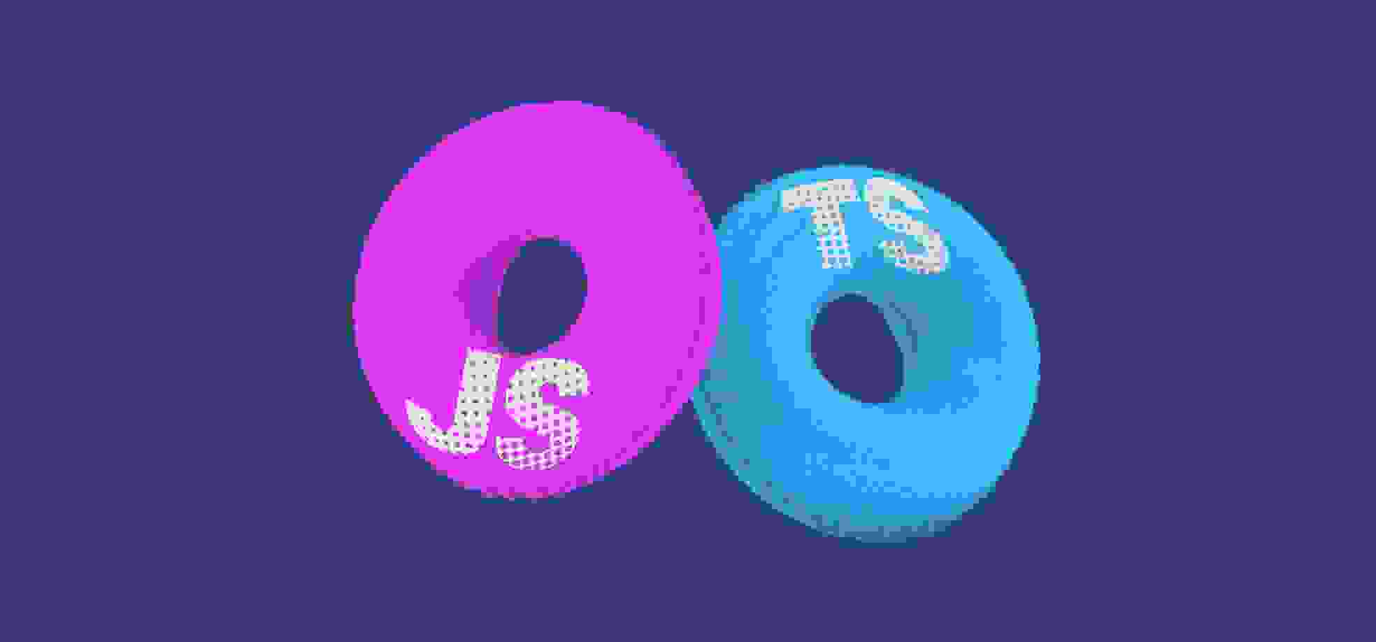  TypeScript vs JavaScript: donut shaped cushion illustrations
