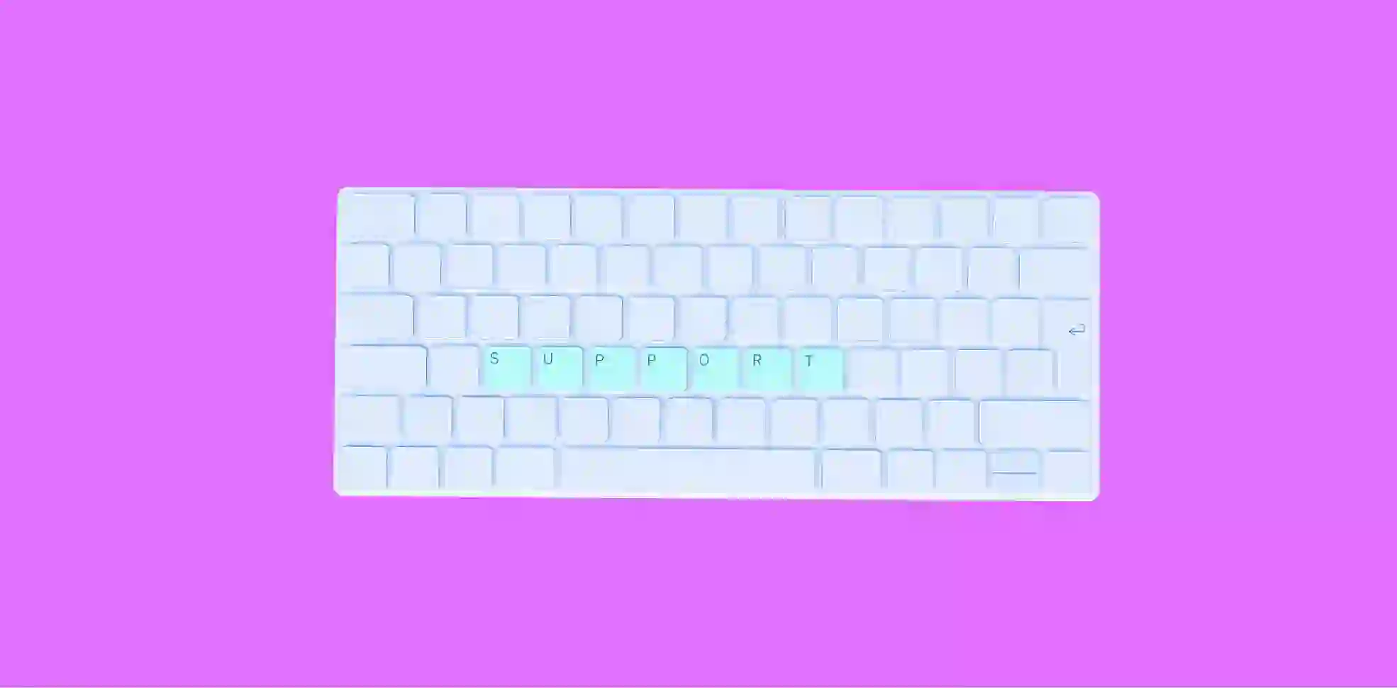 keyboard with word support on buttons
