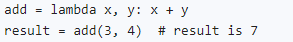 Example of lambda function in Python