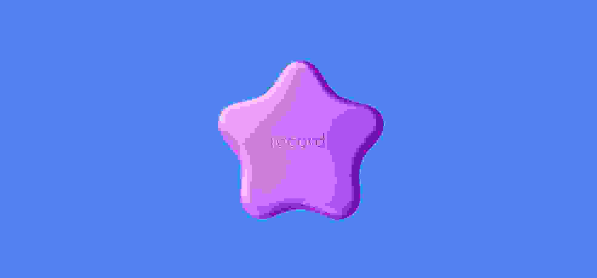 purple star on blue background