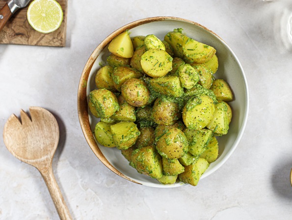 Creamy Avocado, Lime, and Herb Potato Salad