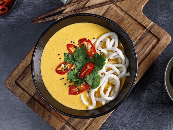 Miso Coconut Noodle Soup