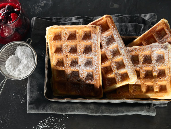 Belgische Waffeln mit Beeren