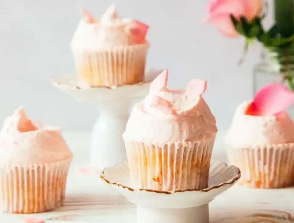 Rose and Lychee Cupcakes by Juliet Sear