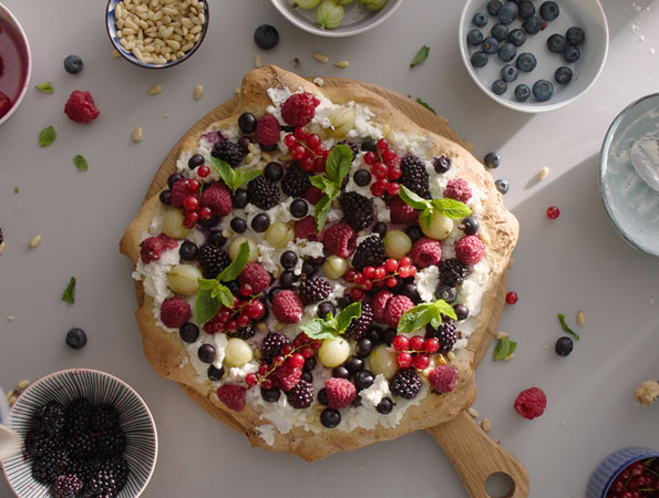 Gluten Free Winter Berry Pizza
