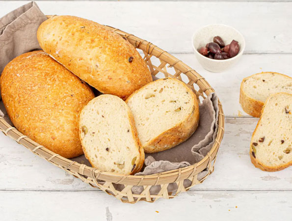 Bread with Cheese and Olives