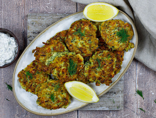 Kolokythokeftedes (Greek Courgette Fritters)