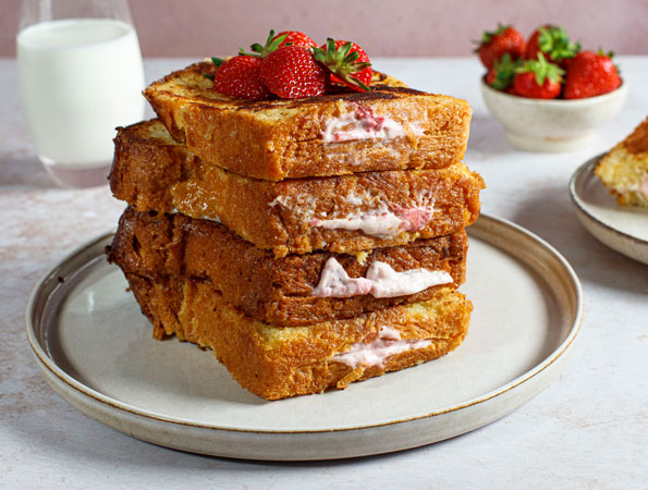 Strawberry Cheesecake Stuffed French Toast