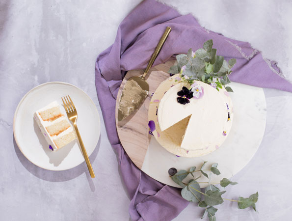 Coconut and Lemon Buttercream Two-Tier Cake