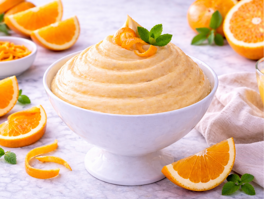 Yaourt glacé orange-crème