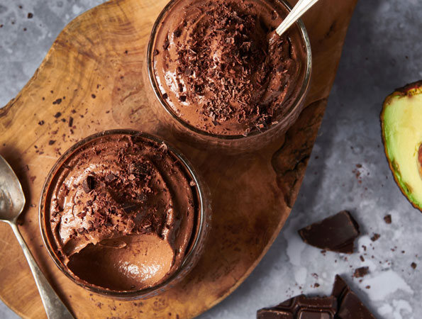 Mousse chocolat et avocat