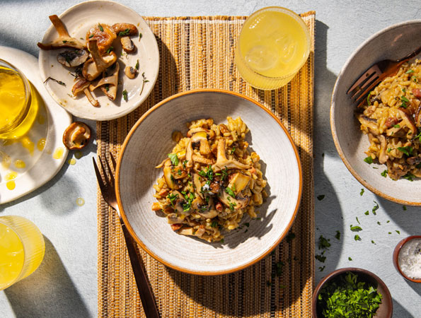 Porcini and Smoky Pancetta Risotto