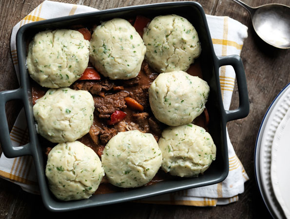 Beef Goulash served with Potato Dumplings