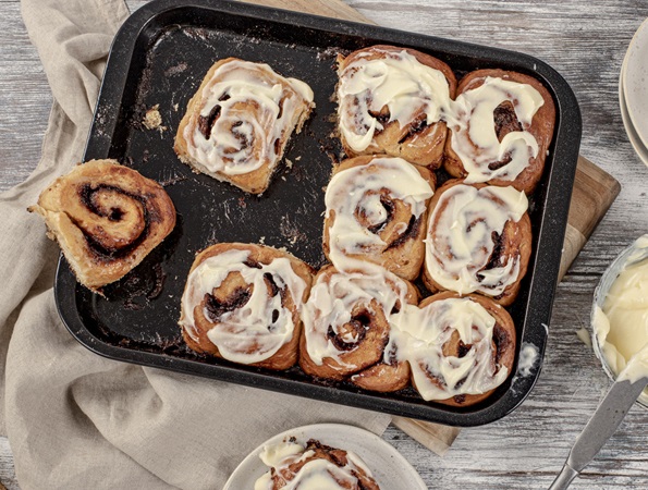 Cinnamon Buns with Cream Cheese Frosting