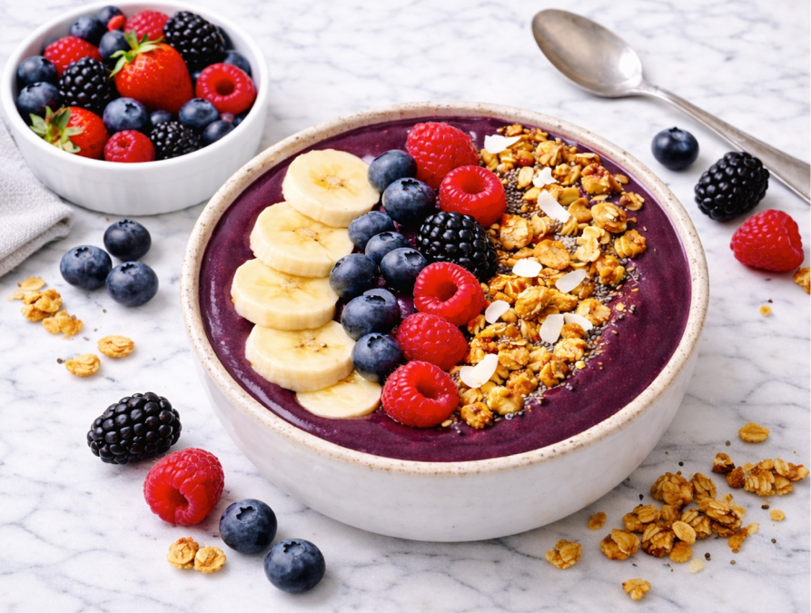 Acai und Beerenmix Smoothie Bowl