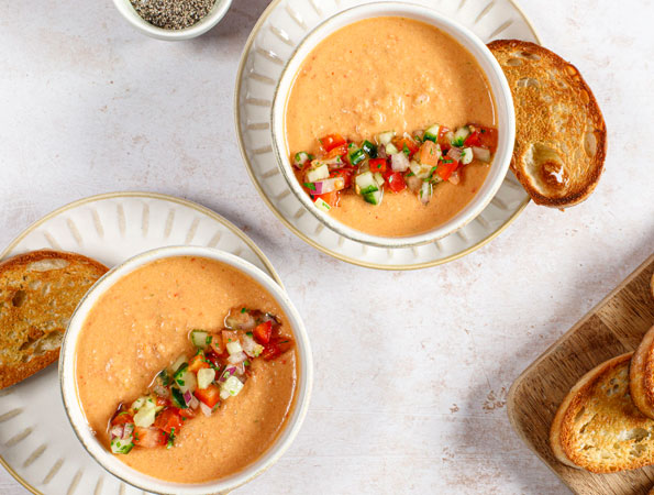 Gazpacho with Crostini