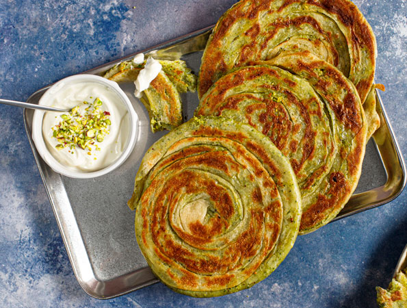 Pistachio Pesto Flatbreads